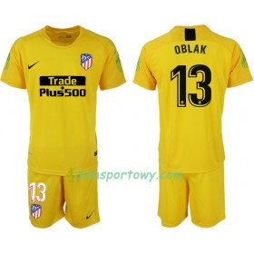 Koszulka Atlético Madryt Bramkarska Oblak 13 Dziecięcy Koszulki Piłkarskie 2018-2019 Krótki Rękaw